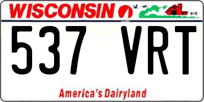 WI license plate 537VRT