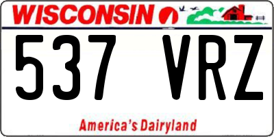 WI license plate 537VRZ