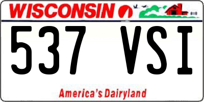 WI license plate 537VSI