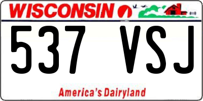 WI license plate 537VSJ