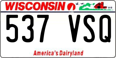 WI license plate 537VSQ