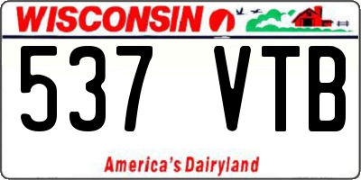 WI license plate 537VTB