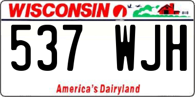 WI license plate 537WJH