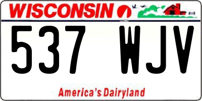 WI license plate 537WJV