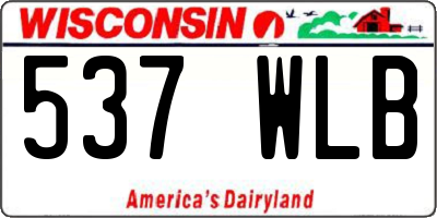 WI license plate 537WLB