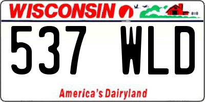 WI license plate 537WLD