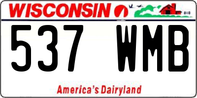 WI license plate 537WMB