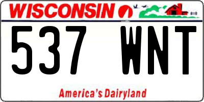 WI license plate 537WNT