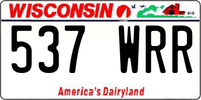 WI license plate 537WRR