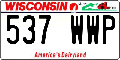 WI license plate 537WWP