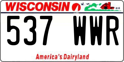 WI license plate 537WWR