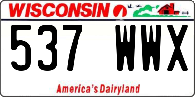 WI license plate 537WWX