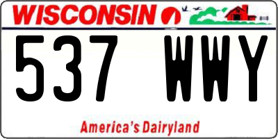 WI license plate 537WWY