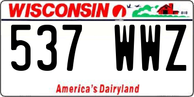 WI license plate 537WWZ
