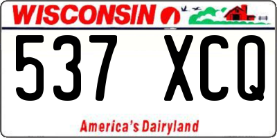 WI license plate 537XCQ