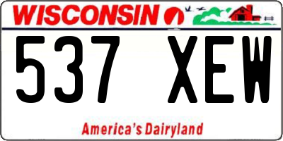 WI license plate 537XEW