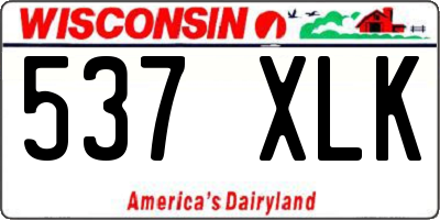 WI license plate 537XLK