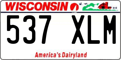 WI license plate 537XLM