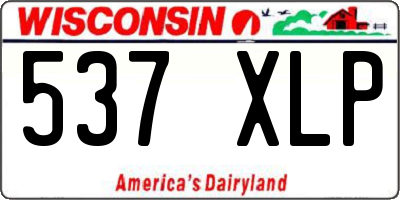 WI license plate 537XLP