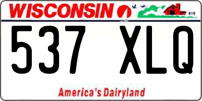 WI license plate 537XLQ