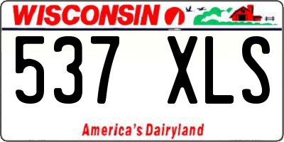 WI license plate 537XLS