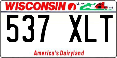 WI license plate 537XLT
