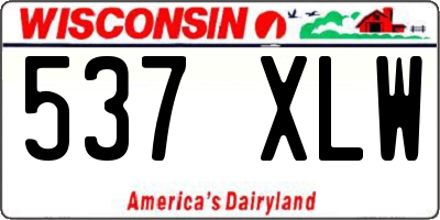 WI license plate 537XLW
