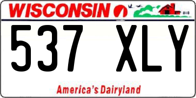WI license plate 537XLY