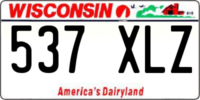 WI license plate 537XLZ