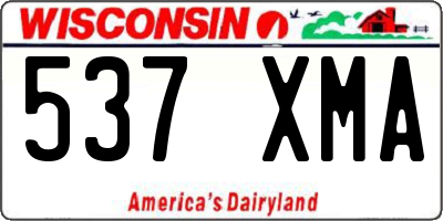 WI license plate 537XMA