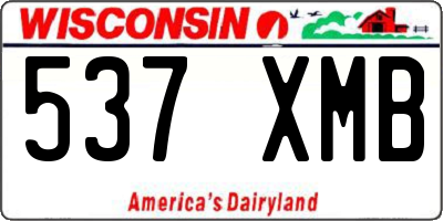 WI license plate 537XMB