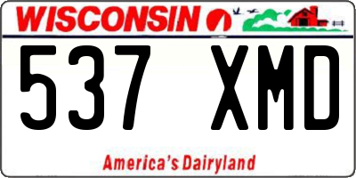 WI license plate 537XMD