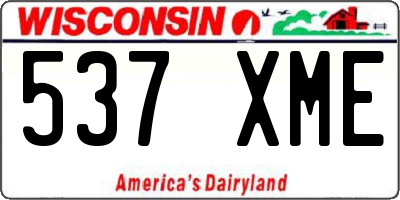 WI license plate 537XME