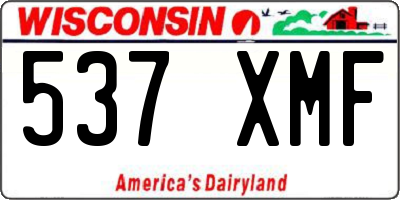 WI license plate 537XMF