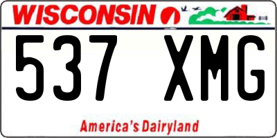 WI license plate 537XMG