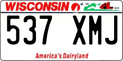 WI license plate 537XMJ