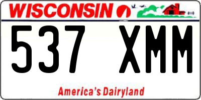 WI license plate 537XMM