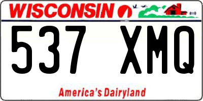 WI license plate 537XMQ