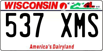 WI license plate 537XMS