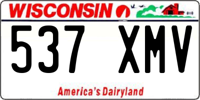 WI license plate 537XMV