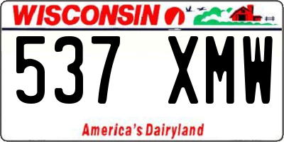 WI license plate 537XMW