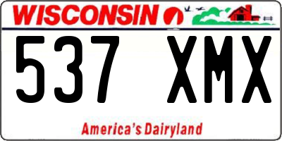 WI license plate 537XMX