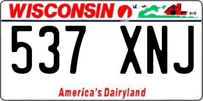 WI license plate 537XNJ