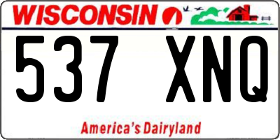 WI license plate 537XNQ