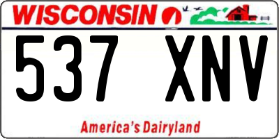 WI license plate 537XNV