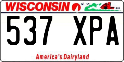 WI license plate 537XPA