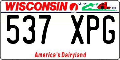WI license plate 537XPG