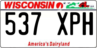 WI license plate 537XPH