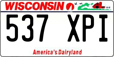 WI license plate 537XPI