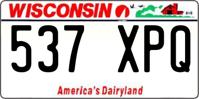 WI license plate 537XPQ